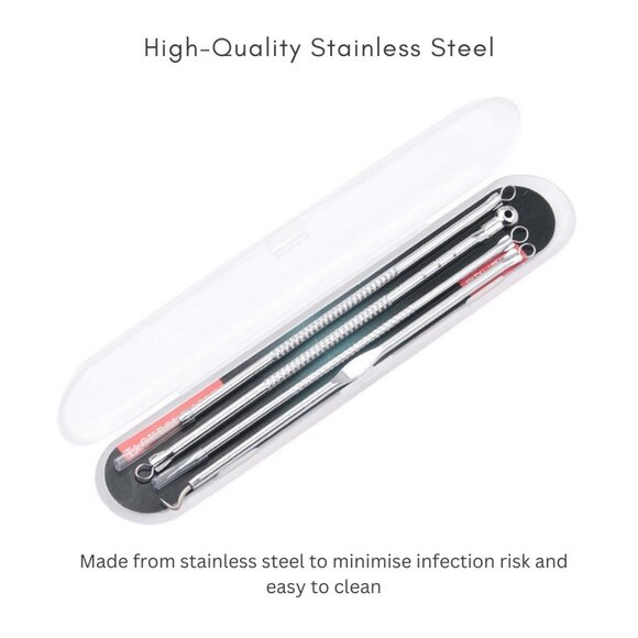 12 Piece Makeup Brush Set With Case & 4 pcs Acne Blackhead Removal Needles Pack - Picture 8 of 9